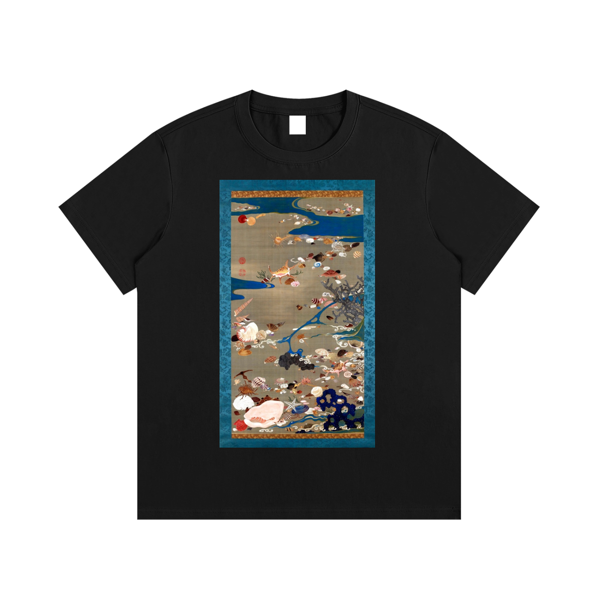 Ogata Kōrin — Cranes by the Water — 220gsm T-Shirt