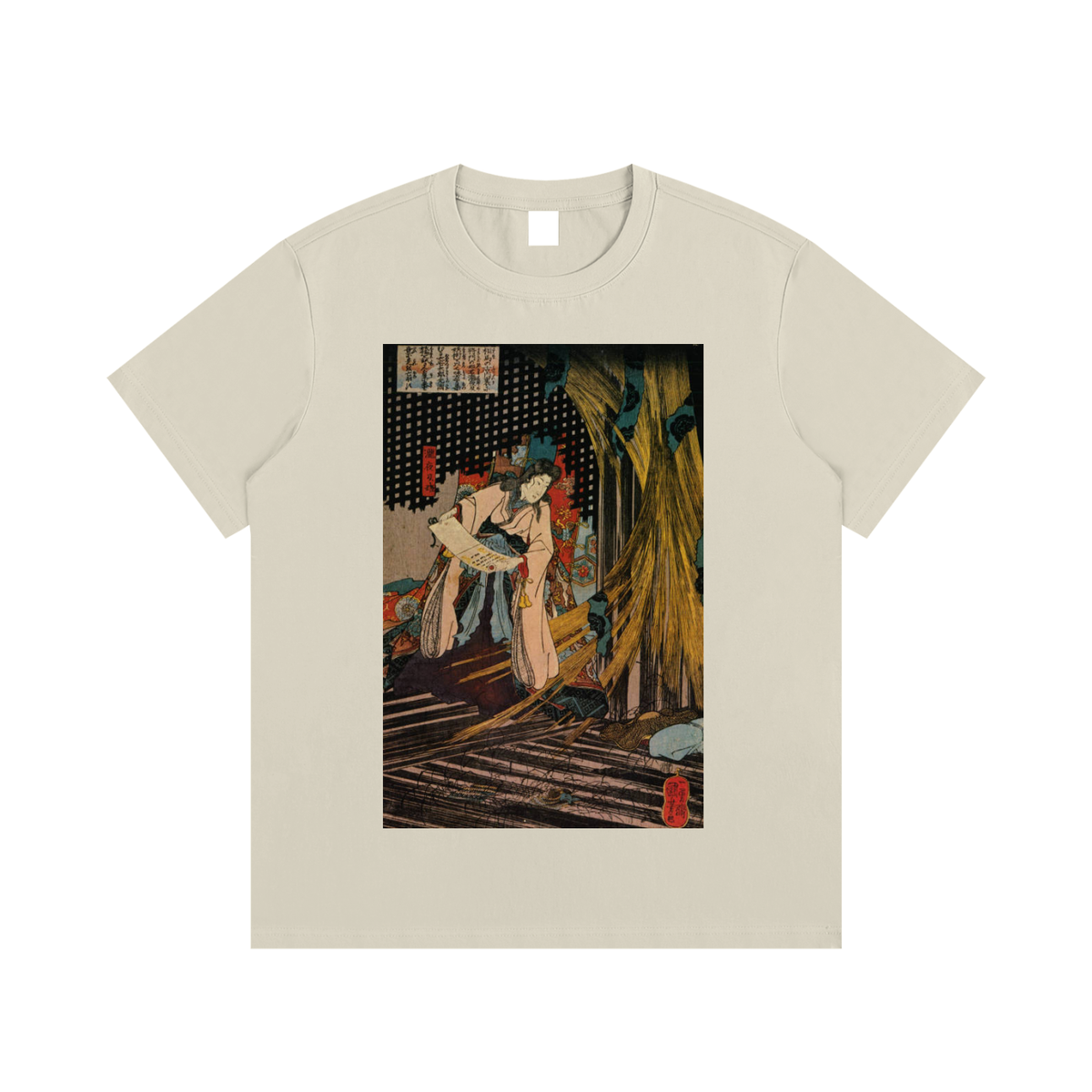 Utagawa Kuniyoshi — Warriors in a Garden — 220gsm T-Shirt
