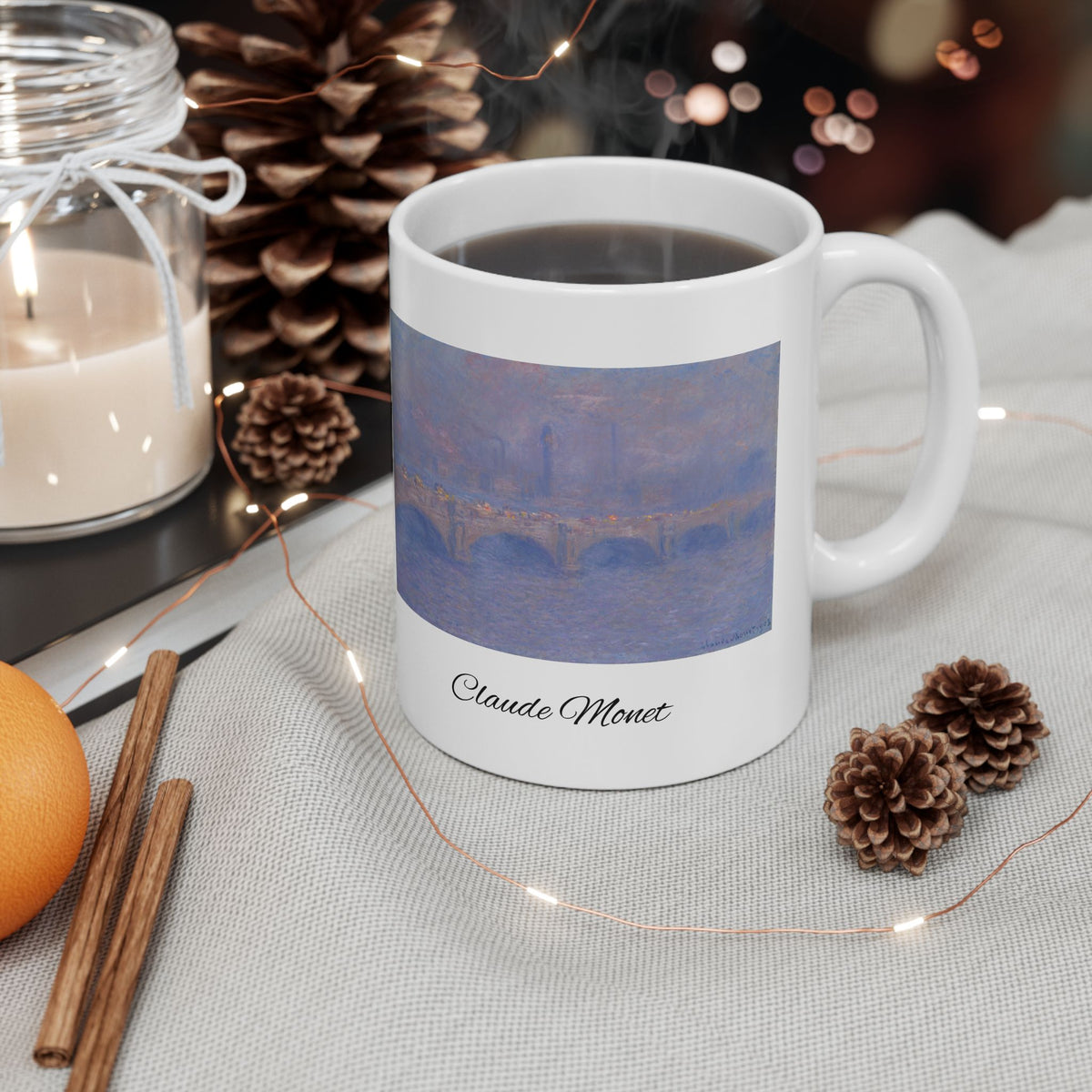 Claude Monet Artisan Ceramic Mug — Claude Monet Bridge Print (11oz & 15oz)
