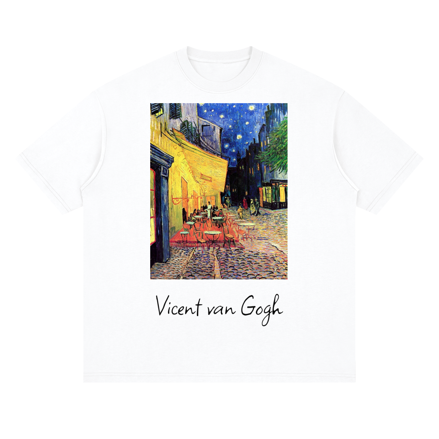 Japonism Museum Vincent Van Gogh Streetwear Loose Drop Shoulder T-Shirt