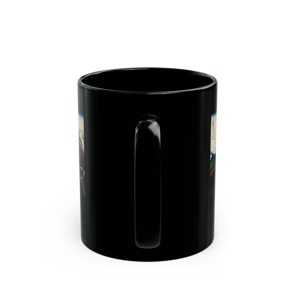 Hokusai Katsushika Hokusai Mount Fuji Black Ceramic Mug — Japanese Ukiyo-e Art Coffee Cup (11oz/15oz)