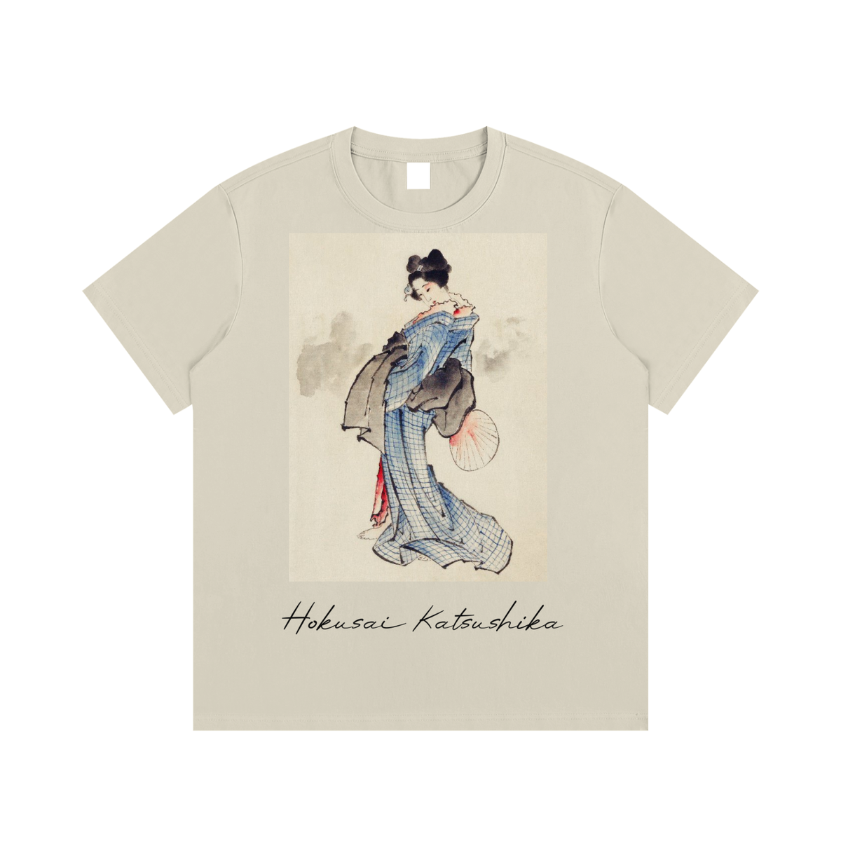 Katsushika Hokusai — Woman in Kimono — 220gsm T-Shirt