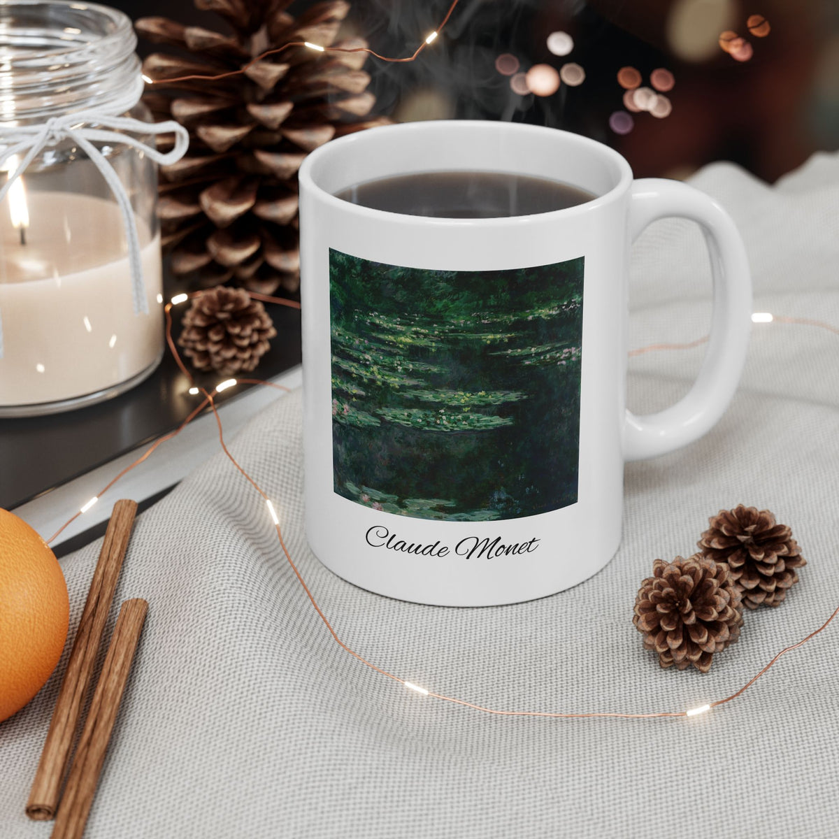 Claude Monet Ceramic Mug — Forest Lake Photo Coffee Cup (11oz & 15oz)