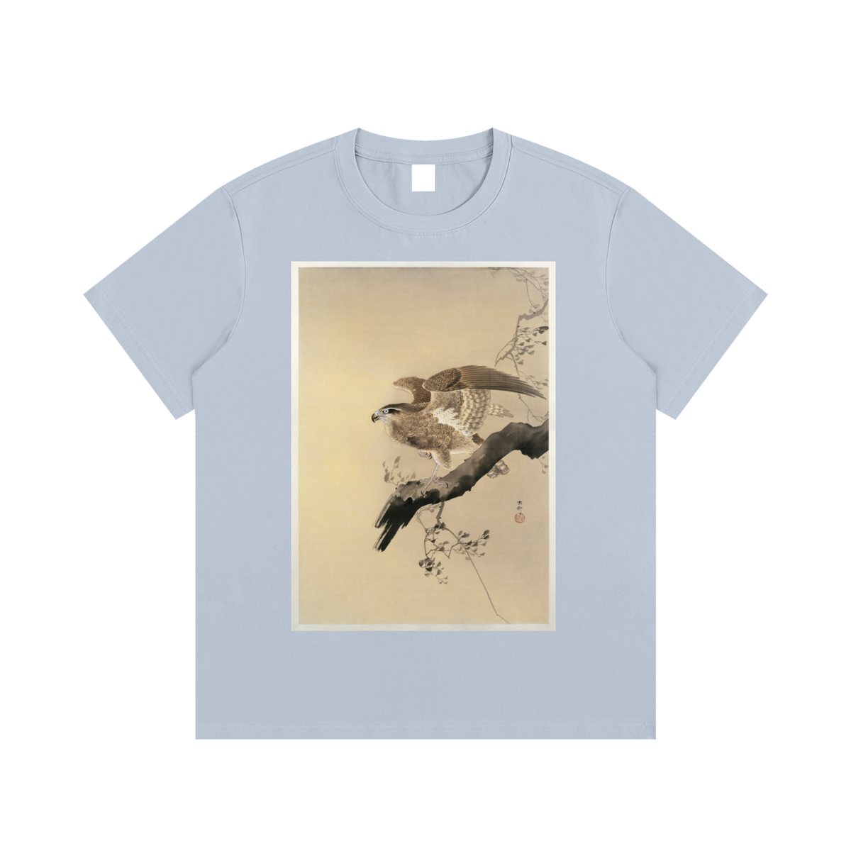 Ohara Koson — Hawk on a Branch — 220gsm T-Shirt