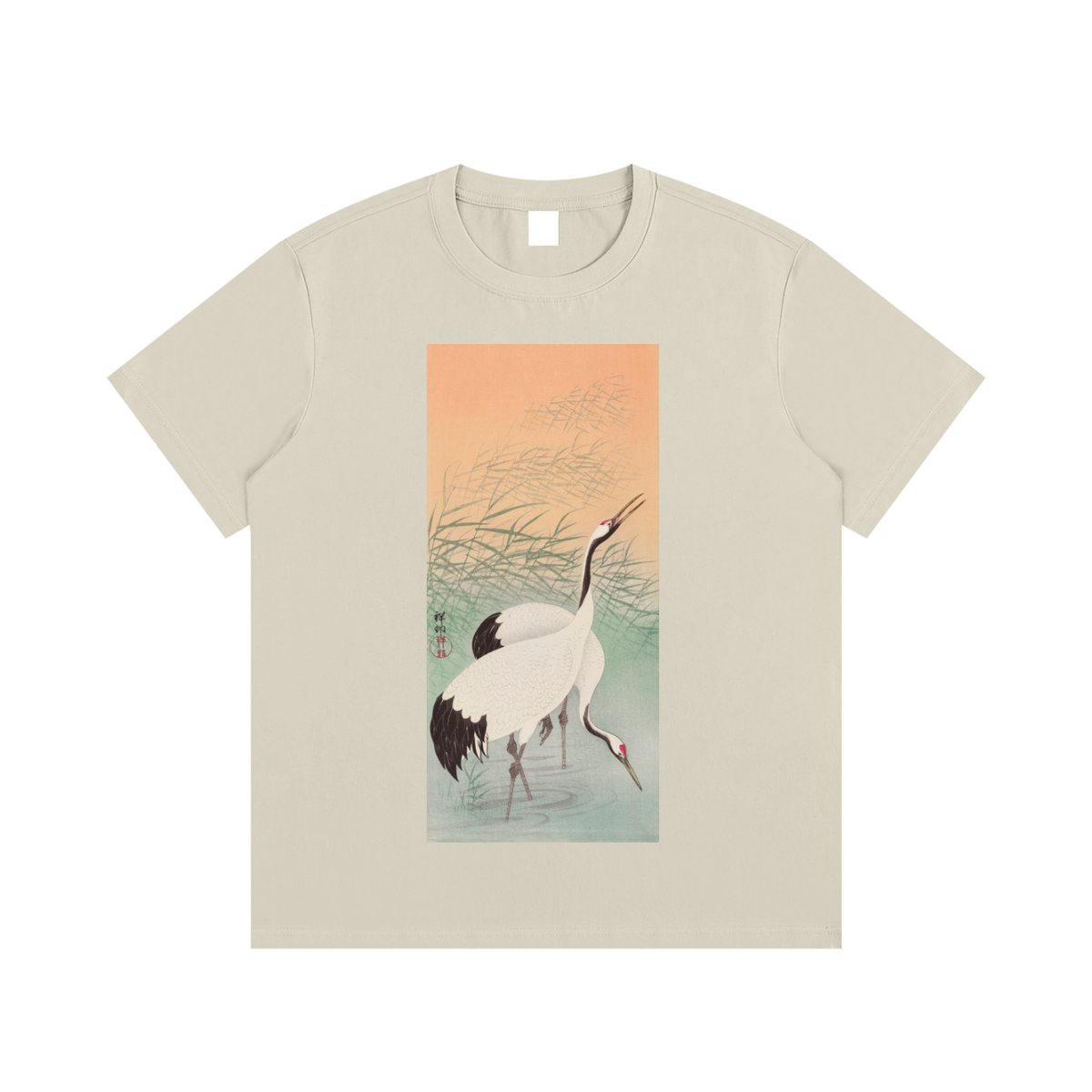 Ohara Koson — Crane in Water — 220gsm T-Shirt