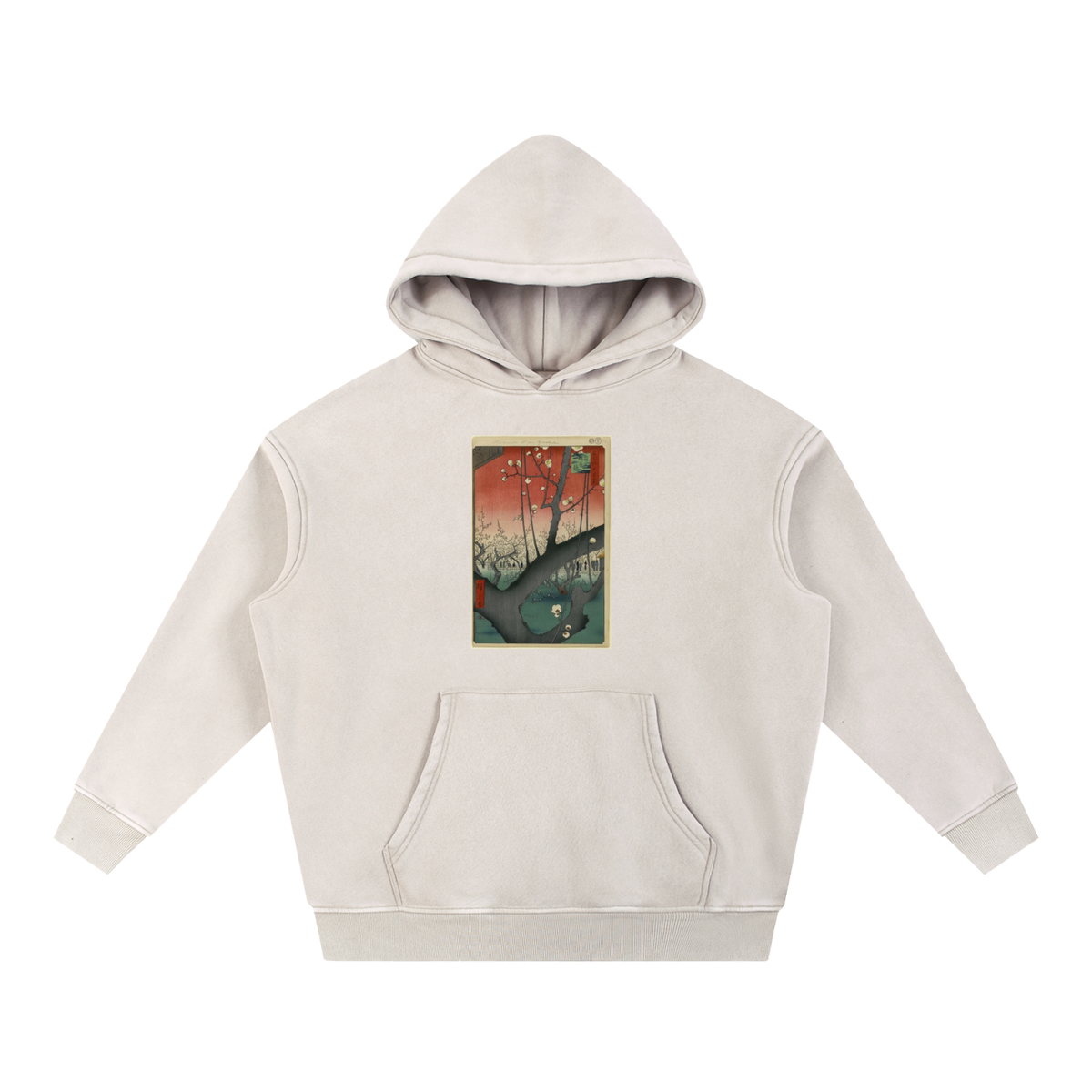 Utagawa Hiroshige — Plum Park in Kameido — 355gsm Hoodie