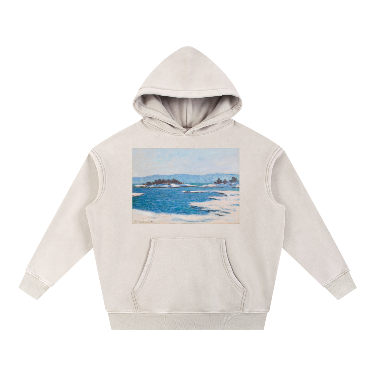 Claude Monet — Break-up of the Ice — 355gsm Hoodie
