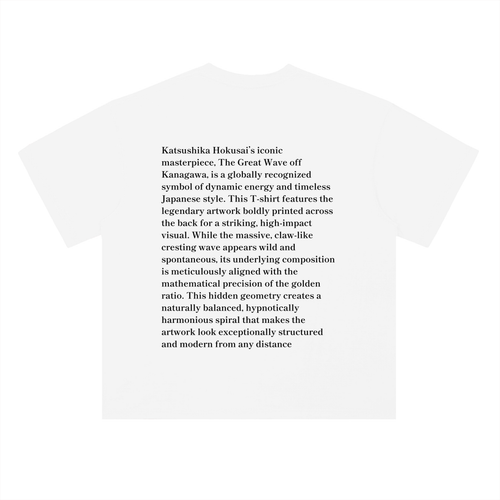 Japonism Museum Hokusai Katsushika Heavyweight Drop Shoulder Cotton T-Shirt (300gsm)