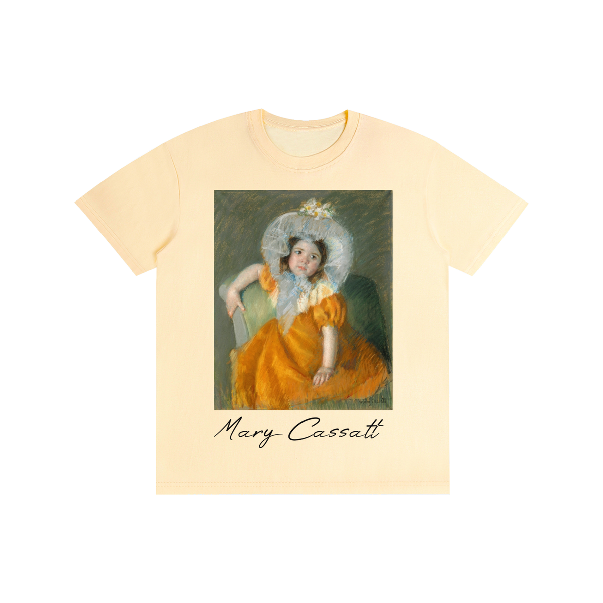 Mary Cassatt — Woman with a Yellow Dress — 180gsm T-Shirt