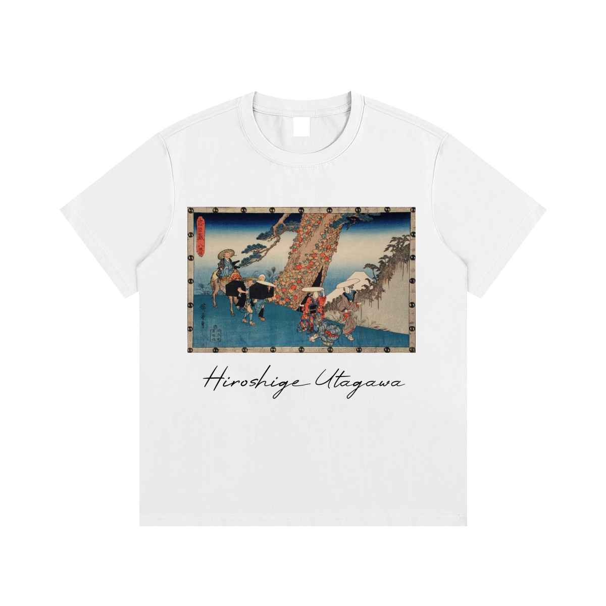 Utagawa Hiroshige — Geese over the Water — 220gsm T-Shirt
