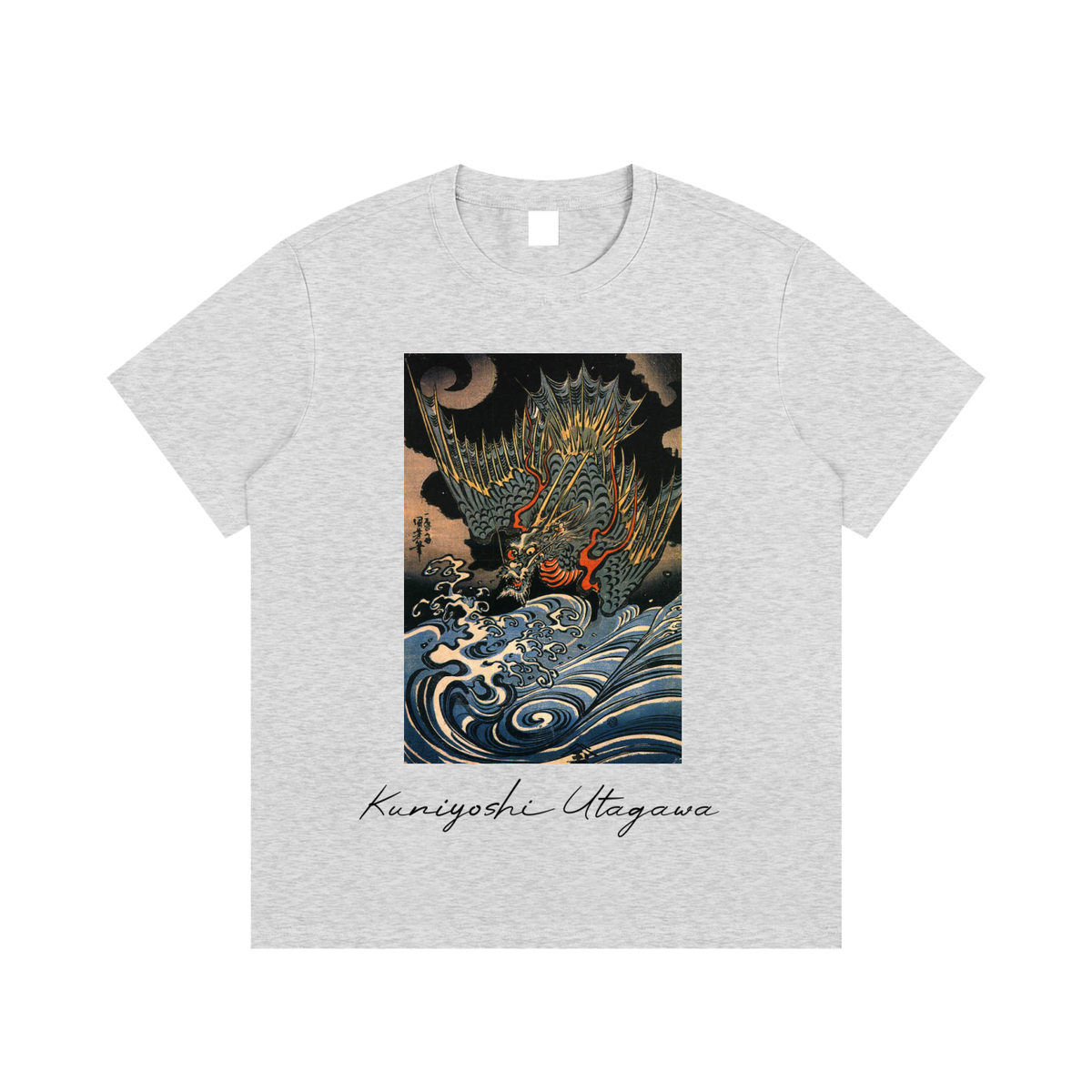 Utagawa Kuniyoshi — Warrior Taming a Demon — 220gsm T-Shirt