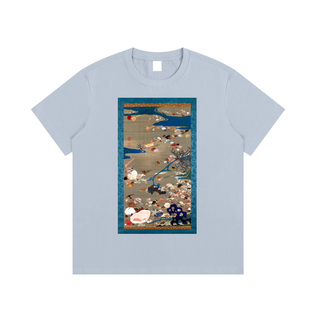 Ogata Kōrin — Cranes by the Water — 220gsm T-Shirt