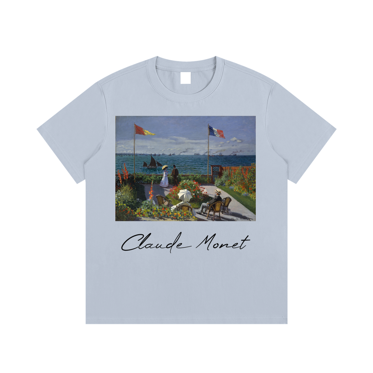 Claude Monet — The Beach at Trouville — 220gsm T-Shirt
