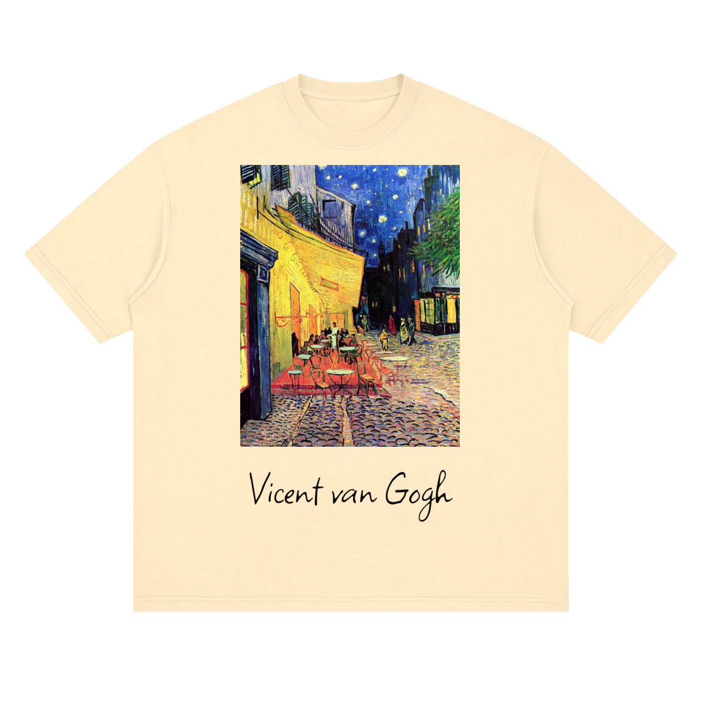 Japonism Museum Vincent Van Gogh Streetwear Loose Drop Shoulder T-Shirt