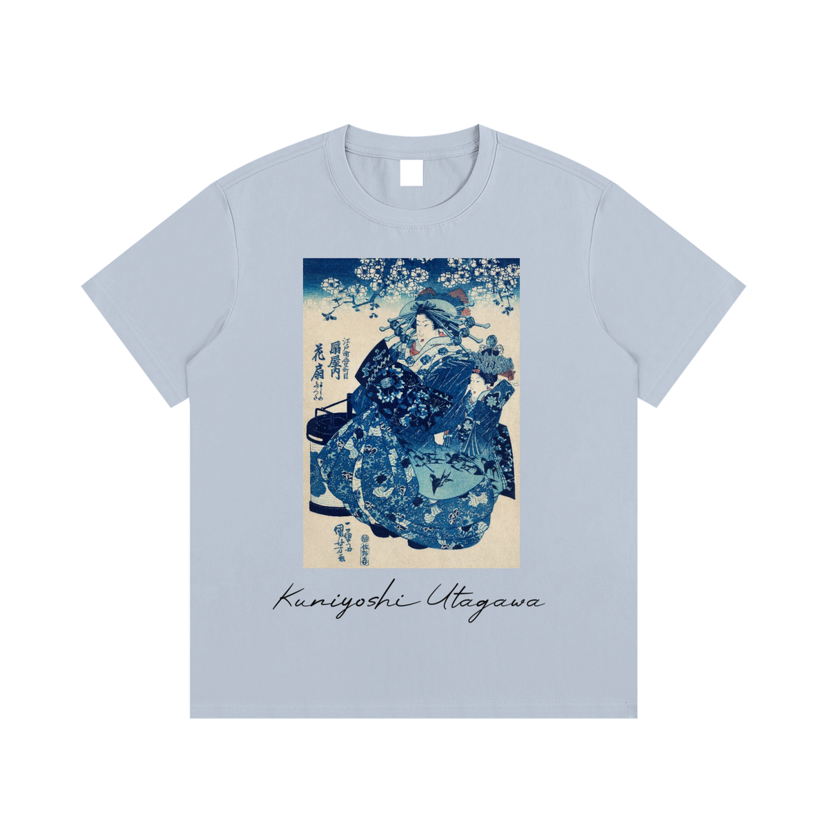 Utagawa Kuniyoshi — Warrior in Blue Armor — 220gsm T-Shirt
