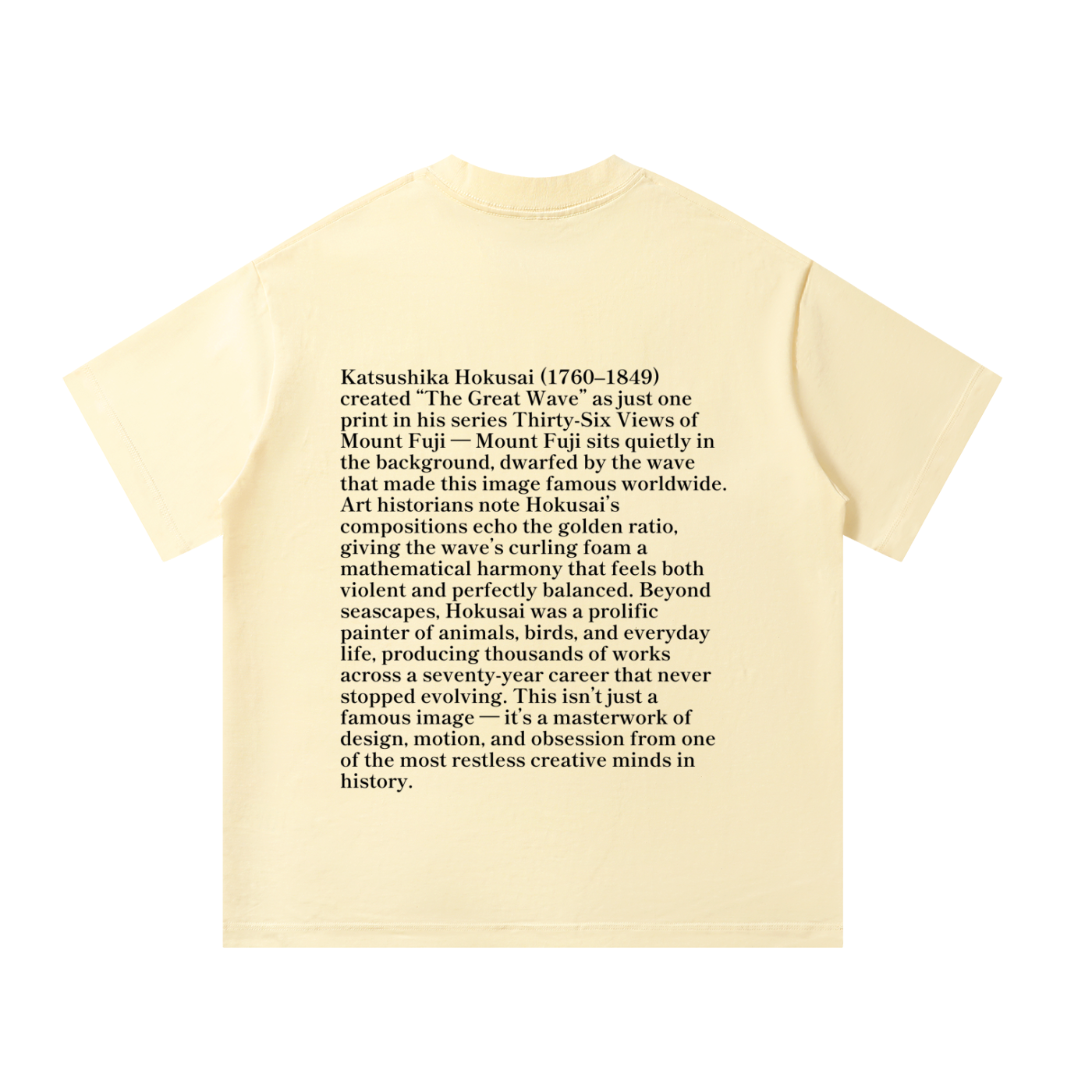Japonism Museum Hokusai Katsushika Kanagawa Great Waves Unisex Oversized T-Shirt (300gsm)