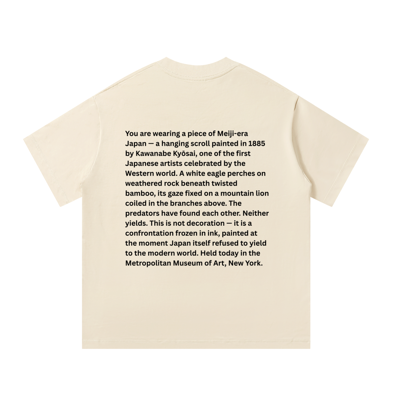 Japonism Museum Kyosai Kawanabe White Eagle Unisex Oversized T-Shirt (300gsm)