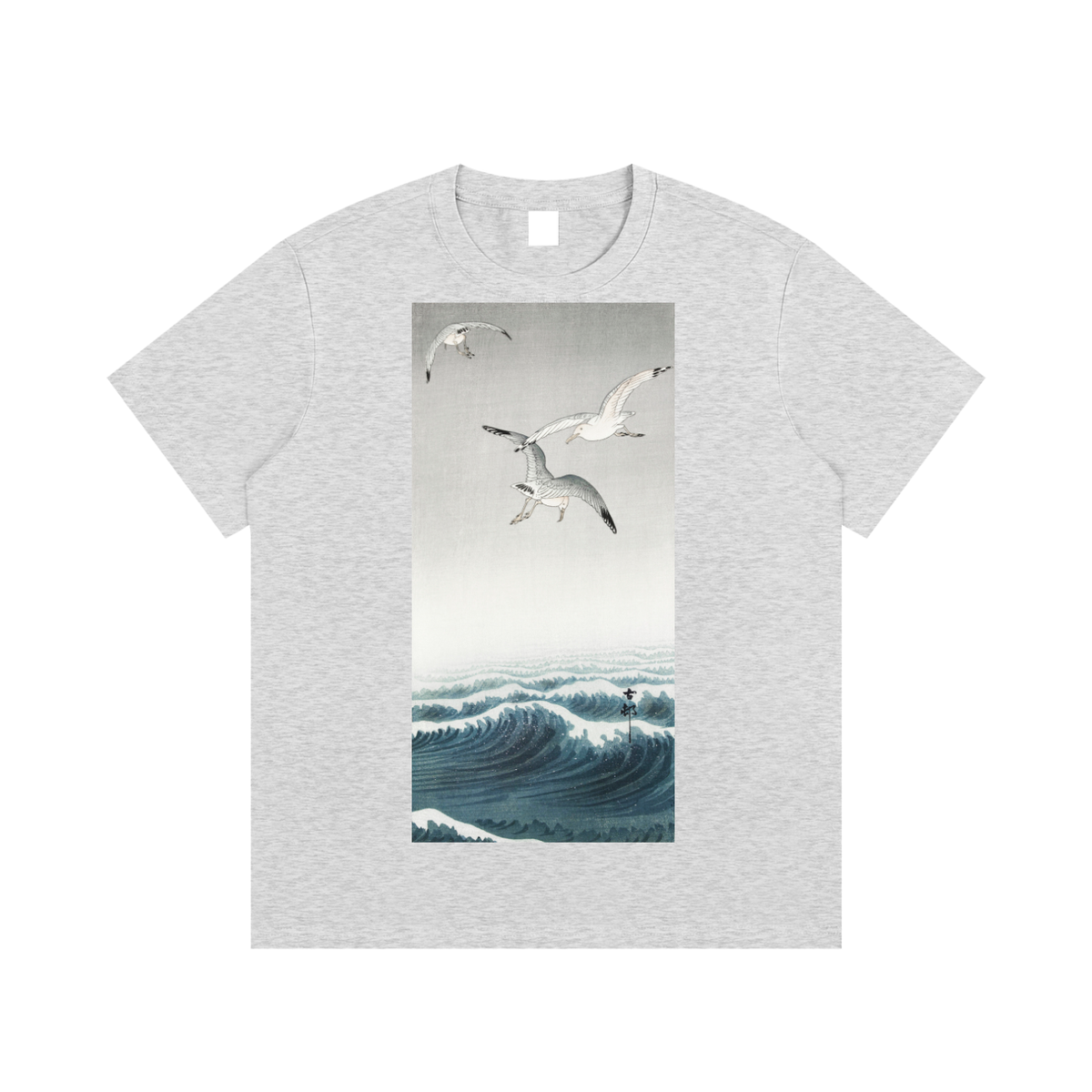 Ohara Koson — Seagulls over Waves — 220gsm T-Shirt