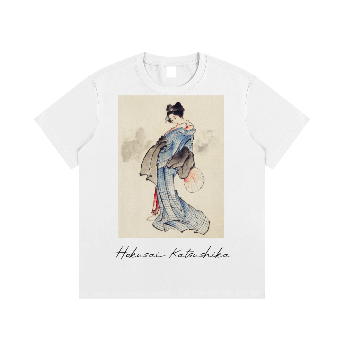 Katsushika Hokusai — Woman in Kimono — 220gsm T-Shirt
