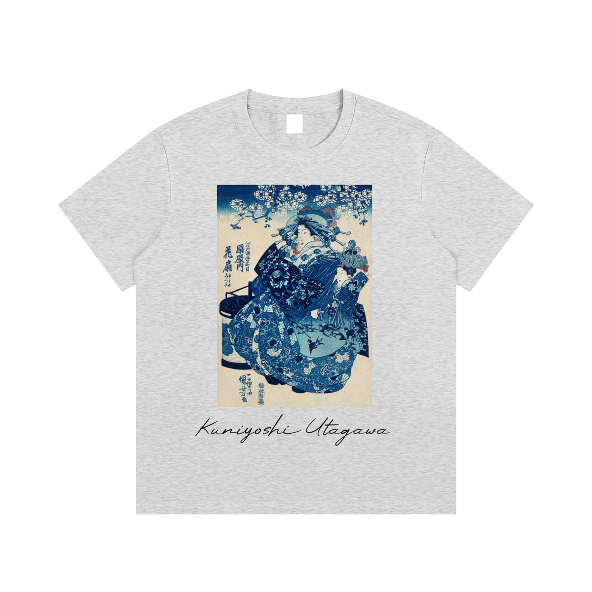 Utagawa Kuniyoshi — Warrior in Blue Armor — 220gsm T-Shirt