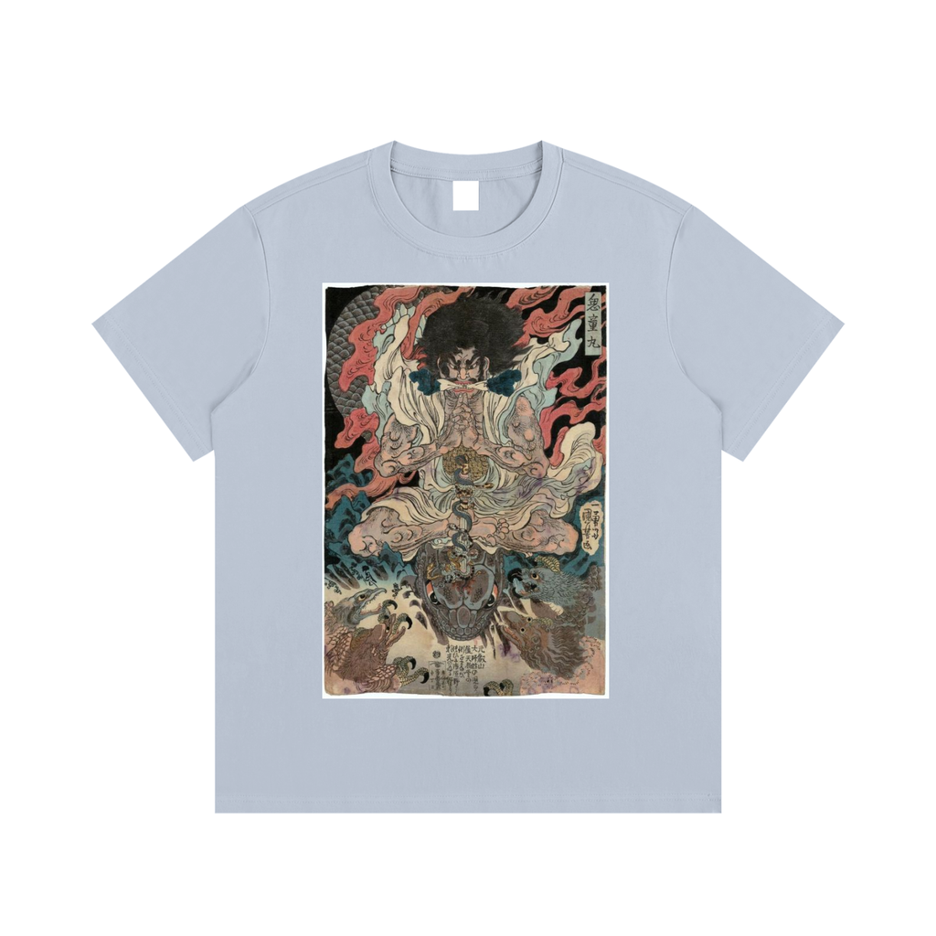 Utagawa Kuniyoshi — Warrior Taming a Demon — 220gsm T-Shirt