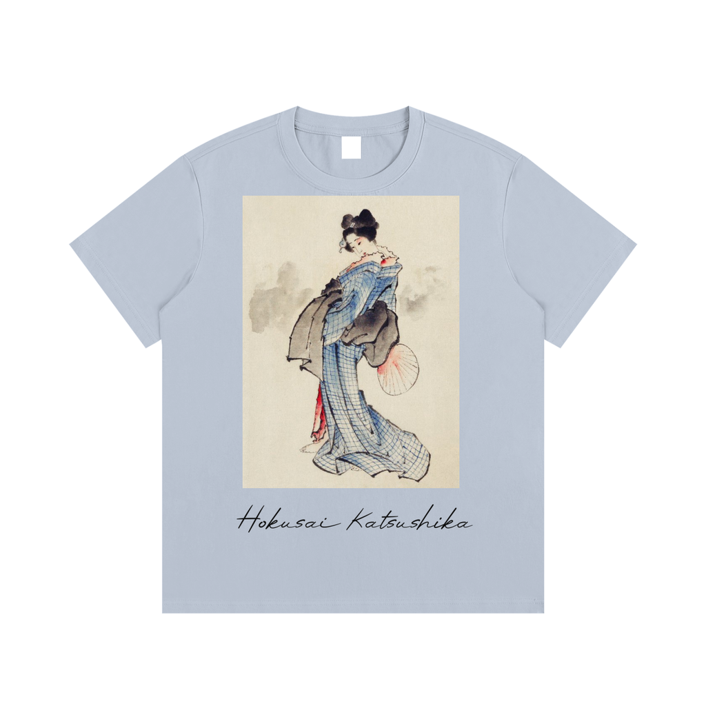 Katsushika Hokusai — Woman in Kimono — 220gsm T-Shirt