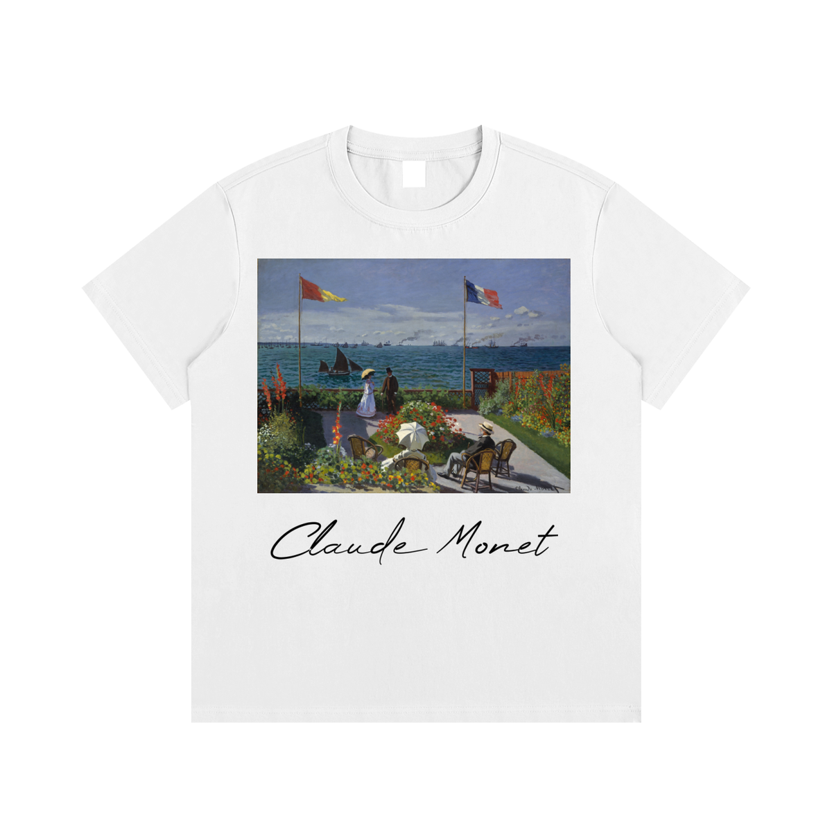Claude Monet — The Beach at Trouville — 220gsm T-Shirt