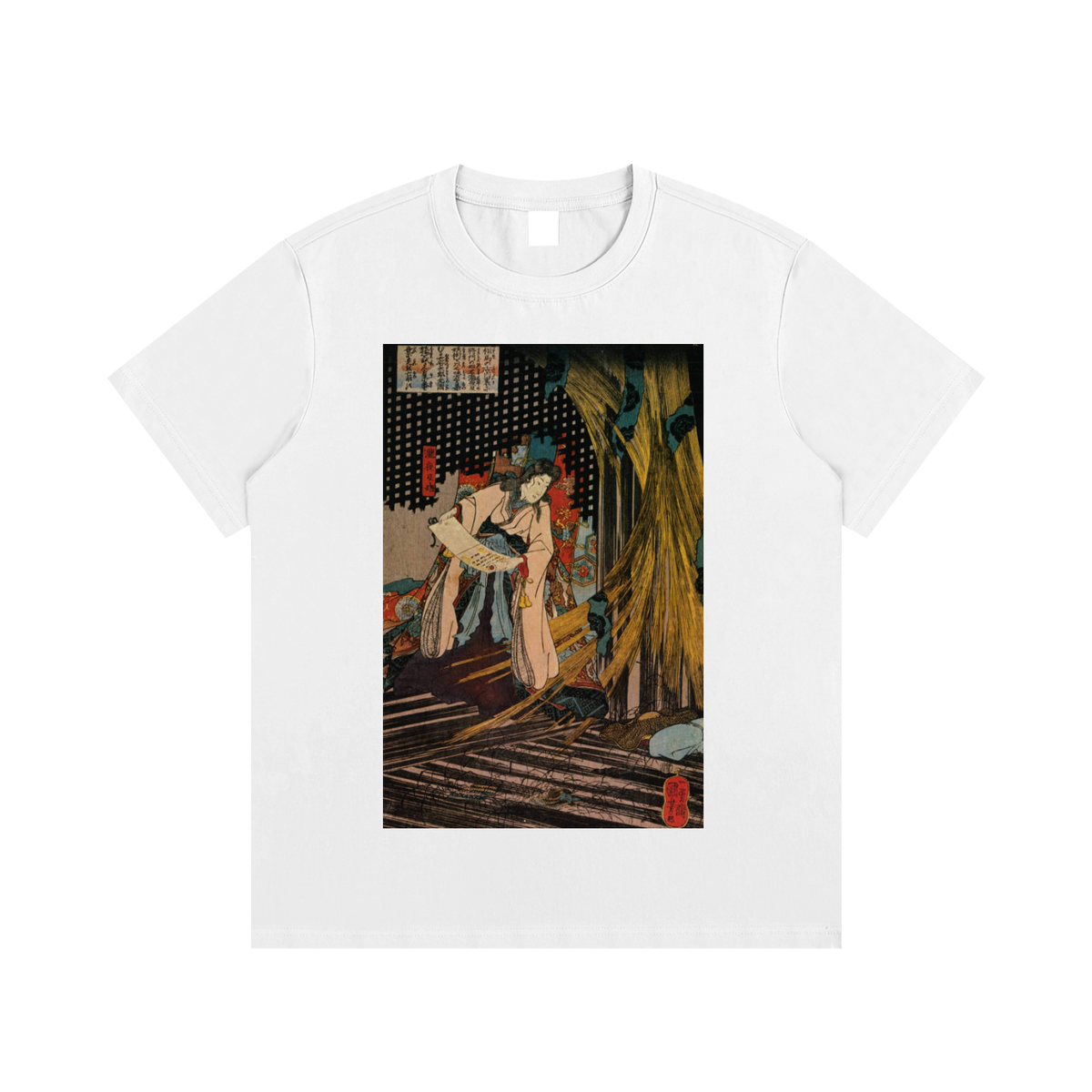 Utagawa Kuniyoshi — Warriors in a Garden — 220gsm T-Shirt