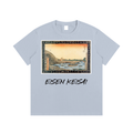 Keisai Eisen — Station on the Kiso Kaidō (Evening) — 220gsm T-Shirt