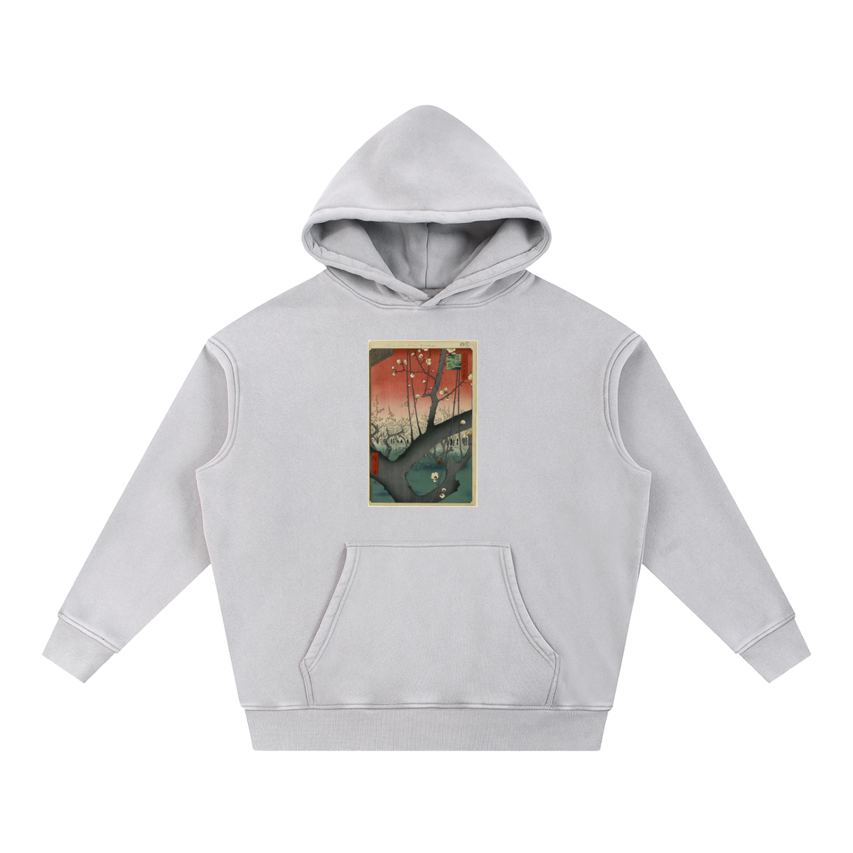Utagawa Hiroshige — Plum Park in Kameido — 355gsm Hoodie