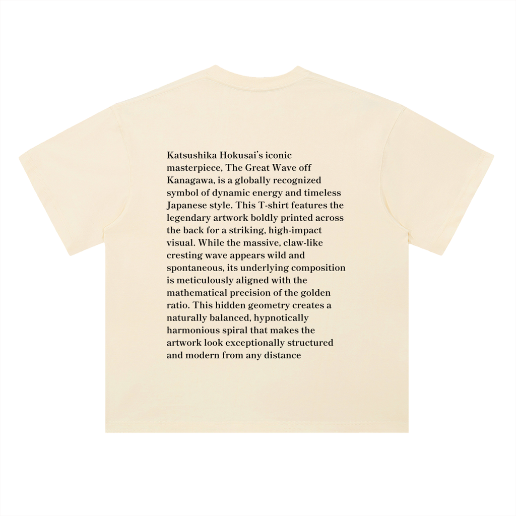 Japonism Museum Hokusai Katsushika Heavyweight Drop Shoulder Cotton T-Shirt (300gsm)