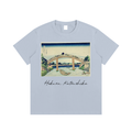 Katsushika Hokusai — Mannen Bridge at Fukagawa — 220gsm T-Shirt