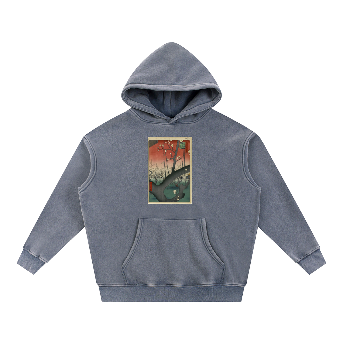 Utagawa Hiroshige — Plum Park in Kameido — 355gsm Hoodie