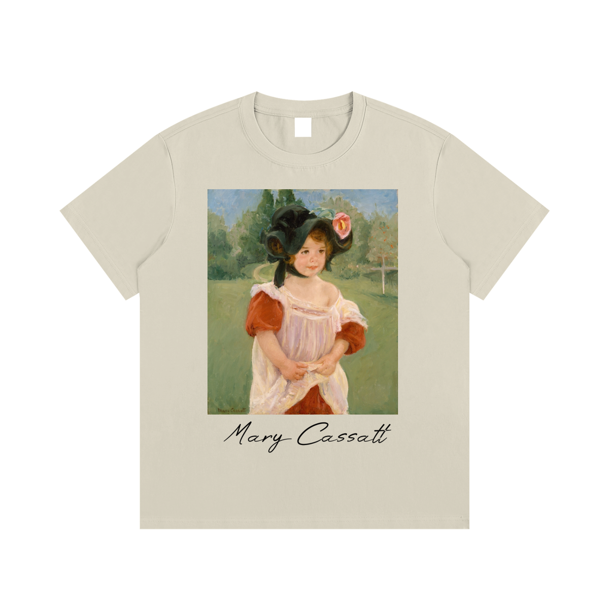 Mary Cassatt — Girl in a Garden — 220gsm T-Shirt