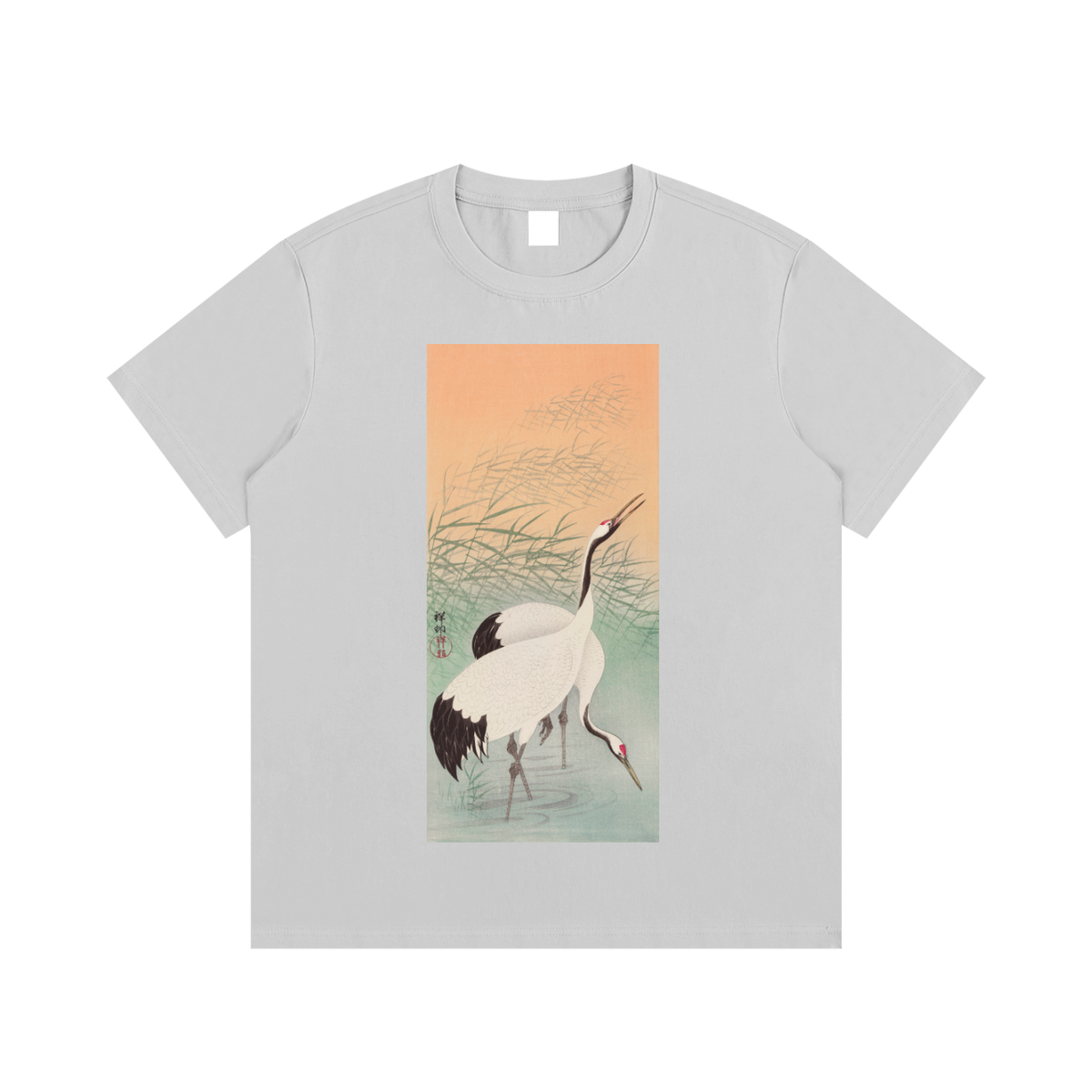 Ohara Koson — Crane in Water — 220gsm T-Shirt