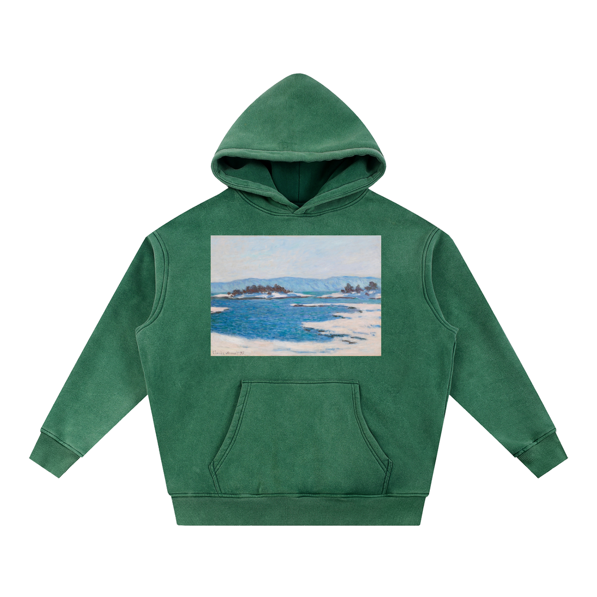 Claude Monet — Break-up of the Ice — 355gsm Hoodie