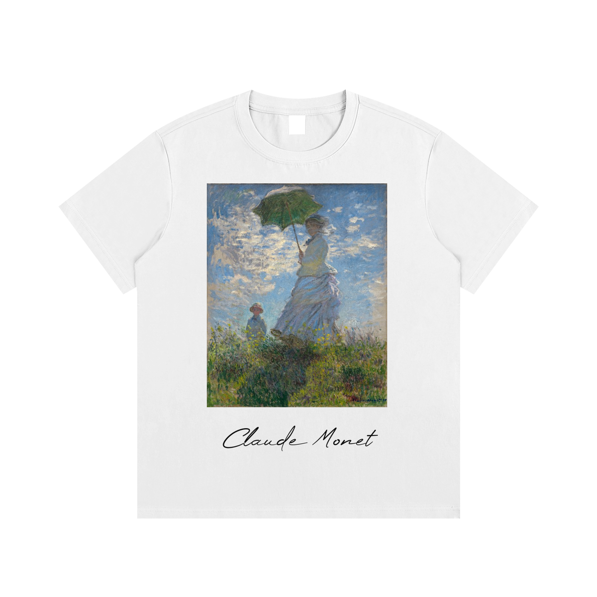 Claude Monet — Woman with a Parasol — 220gsm T-Shirt